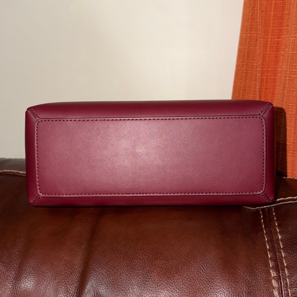 SOLD NEW Michael Kors Reed Dark Cherry Leather Small Belted Crossbody Bag - Picture 12 of 15